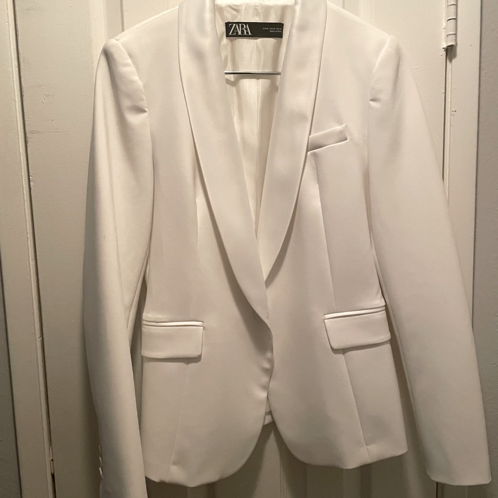 Zara blazer white size medium